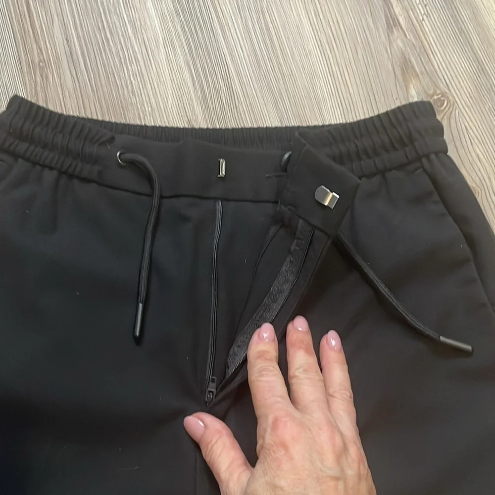 ASOS jogger pants Black Zip Closure Drawstring Casual Lightweight Size S